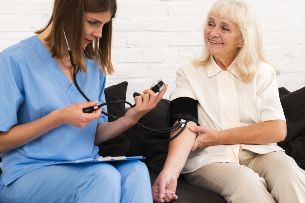 What is normal blood pressure for a 70-year-old woman?